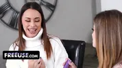 Step-Aunt Nicole's Visit Turns into a Hot Threesome with Misty and Laya