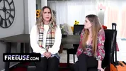 Step-Aunt Nicole's Visit Turns into a Hot Threesome with Misty and Laya