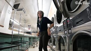 I Locked my Clothes in the Dryer at a Public Laundromat | ENF Public Masturbation and SQUIRT