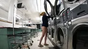 I Locked my Clothes in the Dryer at a Public Laundromat | ENF Public Masturbation and SQUIRT