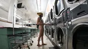 I Locked my Clothes in the Dryer at a Public Laundromat | ENF Public Masturbation and SQUIRT