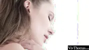 Cutie licks her girlfriend's pussy while she's on a video call