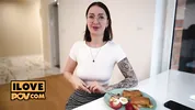 Screwing curvy cock slut Kleo Kain in close up