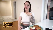 Screwing curvy cock slut Kleo Kain in close up