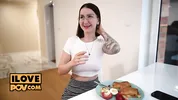 Screwing curvy cock slut Kleo Kain in close up