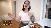 Screwing curvy cock slut Kleo Kain in close up