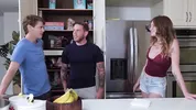 Horny Roommate Convinces Me to Fuck My Best Friend's Ass - Bi MMF - Steve Rickz, Sage Roux, Lucy Foxx