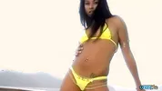 Two luxurious milfs on a yacht taking turns in overturned sex position in a threesome