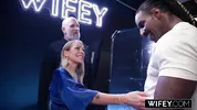WIFEY Gorgeous Blonde Hotwife Saint LaRose Has Her Very First BBC While Holding Hubby's Hand