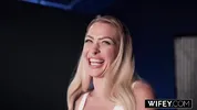 WIFEY Gorgeous Blonde Hotwife Saint LaRose Has Her Very First BBC While Holding Hubby's Hand