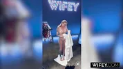 WIFEY Gorgeous Blonde Hotwife Saint LaRose Has Her Very First BBC While Holding Hubby's Hand