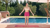 WOWGIRLS Amazing girl Vixi Rafi doing yoga naked by the pool in this hot solo video