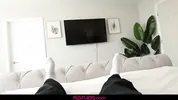 Lucy Lotus' shaved stepsis pussy needs that big throbbing cock inside it!