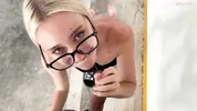 Unknown blonde fucks in a parking lot in plain sight