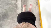 Unknown blonde fucks in a parking lot in plain sight