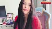 LONELY JAPANESE BRUNETTE SLIPS INTO A SILKY RED ROBE AFTER HER SHOWER AND SEDUCES THE DELIVERY GUY AT THE DOOR