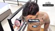 My best friend's MILF mom sucks my cock in front of him and he doesn't notice.