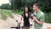 PickupClub - Bike Commercial with Brunette Model Kama Oxi Turns into Hot Outdoor Action