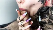Good girl making BEST CLOSE UP SPLIT TONGUE BLOWJOB 4K ASMR with BIG SHOT