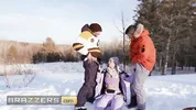 BRAZZERS - Angel Youngs Goes For A Ski Day Which Quickly Turns To A Double Penetration Session