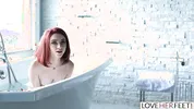 Petite Redhead Lola Fae Has Her Feet Worshiped