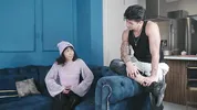 Step sister came to visit and was fucked in her pussy