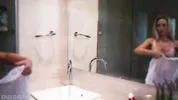 Horny Blonde Housewife Fucking a Big Cock
