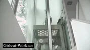 Lesbian threesome between colleagues