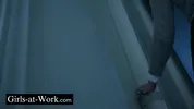 Lesbian threesome between colleagues