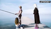 Blonde MILF Risky Fuck with Horny Fisherman - LATINA MILF