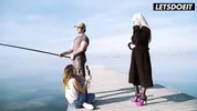 Blonde MILF Risky Fuck with Horny Fisherman - LATINA MILF