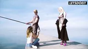 Blonde MILF Risky Fuck with Horny Fisherman - LATINA MILF