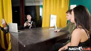 NastyClub - Hot Latina Lucy Mendez Pays Rent to Landlord with Her Pussy while Cuckold Boyfriend Watches
