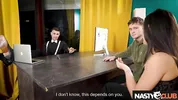 NastyClub - Hot Latina Lucy Mendez Pays Rent to Landlord with Her Pussy while Cuckold Boyfriend Watches