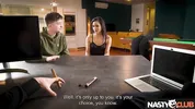 NastyClub - Hot Latina Lucy Mendez Pays Rent to Landlord with Her Pussy while Cuckold Boyfriend Watches