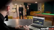 NastyClub - Hot Latina Lucy Mendez Pays Rent to Landlord with Her Pussy while Cuckold Boyfriend Watches