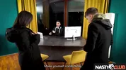 NastyClub - Hot Latina Lucy Mendez Pays Rent to Landlord with Her Pussy while Cuckold Boyfriend Watches