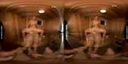 BRAZZERS VR - Kimber Woods Oils You Up And Takes A Sweaty Ride On Your Hard Cock In A Sauna