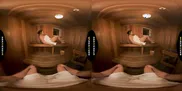 BRAZZERS VR - Kimber Woods Oils You Up And Takes A Sweaty Ride On Your Hard Cock In A Sauna