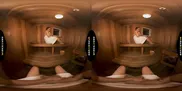 BRAZZERS VR - Kimber Woods Oils You Up And Takes A Sweaty Ride On Your Hard Cock In A Sauna