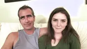 A man over 40 years old fucks his much younger skinny GF hard and deep, and she really likes it