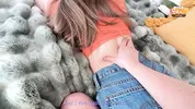 Massage Ends with Big Tits Step Sister Riding Hard – He Cums Twice