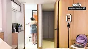 My Colombian stepmother catches me watching her in the bathroom and lets me cum in her mouth.
