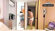 My Colombian stepmother catches me watching her in the bathroom and lets me cum in her mouth.