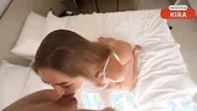 I caught my stepsis in the act. She was taking on two big dicks. Tantaly. She got cumshots on her face