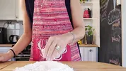 I was going to bake a bread but my horny husband ended up fucking me from behind in the kitchen