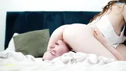 A plump butt bounces on the brunette's face, impaling her hole on her tongue. Lesbian sex.