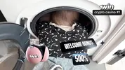 IMAGINE, I'M STUCK IN THE WASHING MACHINE! I fucked my stepsister in the washing machine
