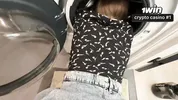 IMAGINE, I'M STUCK IN THE WASHING MACHINE! I fucked my stepsister in the washing machine