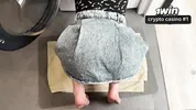 IMAGINE, I'M STUCK IN THE WASHING MACHINE! I fucked my stepsister in the washing machine